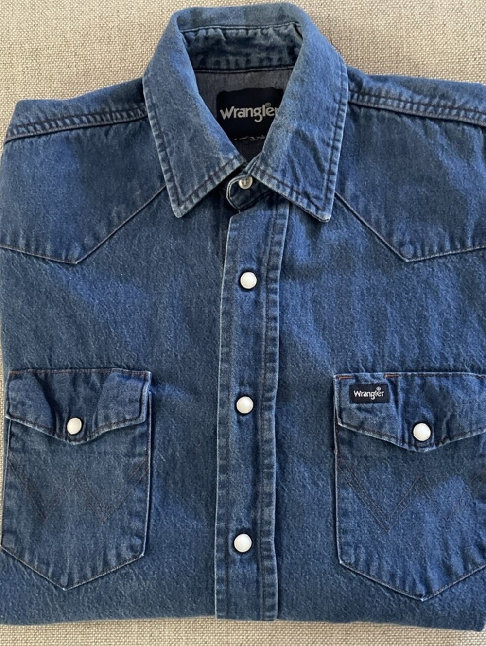Wrangler Vintage Thick Dense Patina Denim Western Cut M